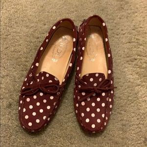Tods loafers flat 9.5M authentic dots shoes cute❤️